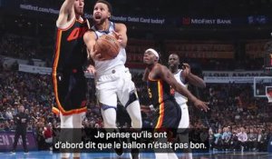 Warriors - Curry : "Je n'ai pas vu le ballon rentrer en direct"