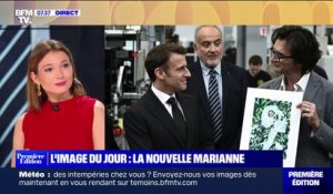 "Je vais corriger": le dessinateur qui a offert un croquis de la nouvelle Marianne à Emmanuel Macron concède "une erreur" sur la cocarde