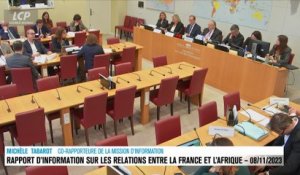 Séance publique à l'Assemblée nationale - Relations entre la France et l'Afrique : examen d'un rapport d'information - 08/11/2023