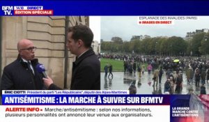 Marche contre l'antisémitisme: Éric Ciotti estime que l'absence d'Emmanuel Macron est "une faute grave"
