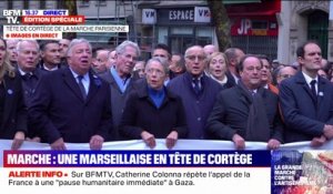 Marche contre l'antisémitisme: les personnalités politiques et religieuses entonnent La Marseillaise