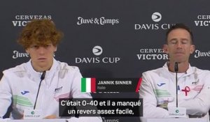 Coupe Davis - Sinner revient sur son exploit face à Djokovic
