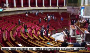 Séance publique à l'Assemblée nationale - Accord franco-algérien de 1968 : examen d'une proposition de résolution - 07/12/23