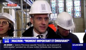 "Nous tenons les délais": Emmanuel Macron s'exprime depuis le chantier de Notre-Dame de Paris, un avant sa réouverture