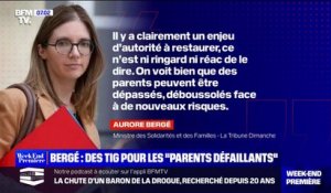 Aurore Bergé annonce des travaux d’intérêt général pour les "parents défaillants"