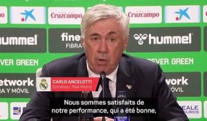Ancelotti "satisfait" après le nul contre le Betis