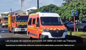 VIDÉO : Défilé des troupes de sapeurs-pompiers au François pour la Sainte du feu