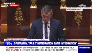 Loi Immigration à l'Assemblée: "Laissons l'acrimonie de côté et montrons-nous capable de débattre" affirme Gérald Darmanin