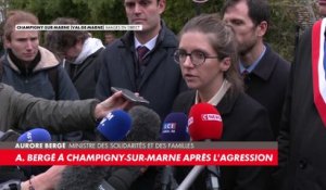 Aurore Bergé à Champigny-sur-Marne après l'agression