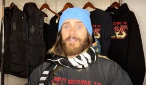 Jared Leto Shows Off New Thirty Seconds to Mars Merch On TalkShopLive | Billboard News