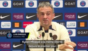 Luis Enrique : “Mbappé ne joue pas en 9, il joue avec une totale liberté”