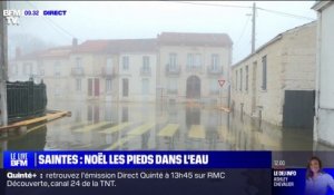 Charente-Maritime: le centre-ville de Saintes toujours sous les eaux