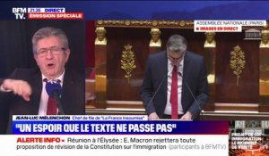 Projet de loi immigration: pour Jean-Luc Mélenchon (LFI), "il y a un espoir" que le texte ne passe pas à l'Assemblée nationale