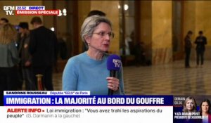 Projet de loi immigration: "C'est un moment de bascule politique important. Pour la première fois, il n'y a plus de barrage républicain", affirme Sandrine Rousseau (EELV)