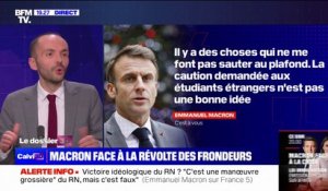 Loi immigration: "La caution demandée aux étudiants étrangers n'est pas une bonne chose", affirme Emmanuel Macron