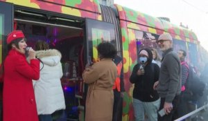 Disco tram et bonhommes ballons : Montpellier célèbre la gratuité de ses transports en commun