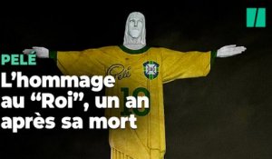 L’immense Christ Rédempteur de Rio revêt un maillot de Pelé, un an après la mort du « Roi »