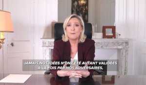 Avant les voeux d'Emmanuel Macron ce soir à 20h, sa principale opposante Marine Le Pen présente les siens sur les réseaux sociaux: "Je formule un voeu : refaire de la France une terre de prospérité, de sécurité, d'ambition et de grandeur"
