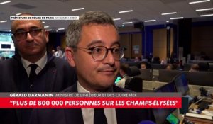 Gérald Darmanin : «Il y a au moment où je vous parle 69 interpellations, dont une quarantaine dans la zone de la préfecture de police»