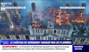 Eure: le château de Serquigny ravagé par un incendie