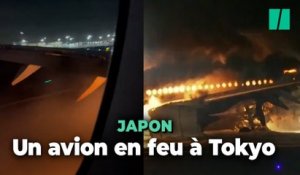 Au Japon, un avion de ligne en feu sur la piste de l’aéroport de Tokyo-Haneda après une collision