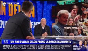 "Si [son avocat] a parlé avec Alain Delon, il faut qu'il me donne la recette": Norbert Saada, un ami de l'acteur, affirme qu'il "ne parle pas"