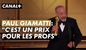 Paul Giamatti, prix du meilleur acteur dans Winter break - Golden Globes 2024 - CANAL+