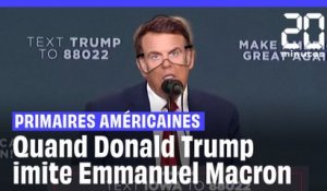 Donald Trump imite (et se moque) d'Emmanuel Macron lors d'un meeting