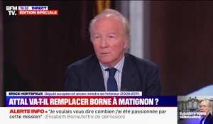 Pour Brice Hortefeux (député européen LR et ancien ministre de l’Intérieur), l'exercice d'Élisabeth Borne à Matignon a dû être "un purgatoire"