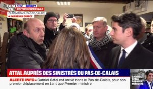 "Personne ne va vous oublier": Gabriel Attal auprès des sinistrés du Pas-de-Calais