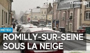 Romilly-sur-Seine sous la neige ce mardi 9 décembre