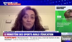Amélie Oudéa-Castéra nommée ministre de l'Éducation nationale: "Elle ne pourra pas être à la fois sur le terrain des Jeux Olympiques et sur le terrain de l'école", affirme Guislaine David (SNUIpp-FSU)