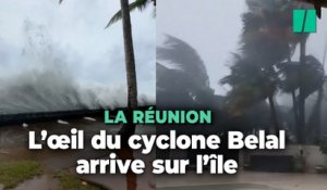Cyclone Belal à la Réunion : les images de l’arrivée de l’œil du cyclone