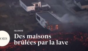 En Islande, la lave d'un volcan brûle des habitations à Grindavik