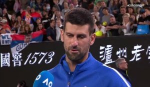 Djokovic, mécontent de son niveau : "J'ai été chanceux sur une de ses balles de set"