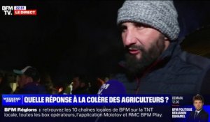 Blocage de l'A64: "On sera là tant que Gabriel Attal ne descendra pas nous avoir avec des mesures concrètes", assure Jérôme Bayle, éleveur de bovins à Carbonne