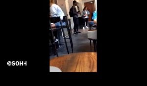 Andre 3000 Plays The Flute In Starbucks