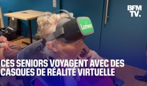 Des seniors voyagent depuis leur résidence grâce à des casques de réalité virtuelle