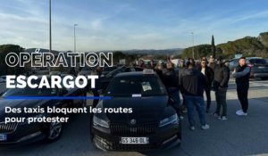 Des taxis en opération escargot à Nice