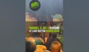 Pharrell & Jay-Z Perform at Louis Vuitton Fashion Show