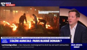 François-Xavier Bellamy (vice-président exécutif des Républicains): "Ce qui est terrible, c'est qu'il ait fallu en arriver là pour qu'on se penche sur ce que vivent les agriculteurs"