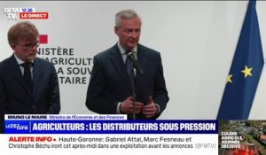 Bruno Le Maire promet "des sanctions" aux industriels et distributeurs qui ne se conforment pas à la loi Egalim