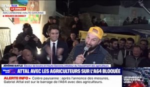 "Demain midi, l'autoroute pourra circuler": Jérôme Bayle, figure du mouvement des agriculteurs, annonce la levée du blocage de l'autoroute A64
