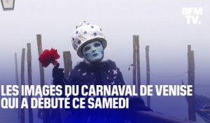 Les images du carnaval de Venise qui a commencé hier dans le brouillard