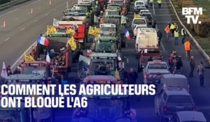 TANGUY DE BFM - Comment les agriculteurs ont bloqué l'A6 en quelques minutes?