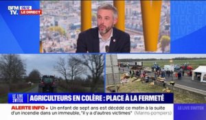 Blocages autour de Paris: "On n'est pas là pour aller au conflit" explique le secrétaire général adjoint des Jeunes Agriculteurs