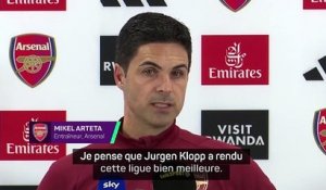 Arteta : "Klopp a rendu la Premier League bien meilleure"