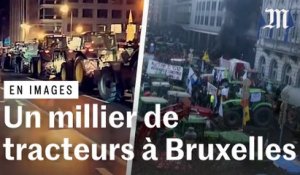 Les images de la manifestation des agriculteurs à Bruxelles devant le Parlement européen