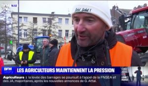 "On vient ici pour montrer qu'on est toujours présents": Malgré la levée des barrages, des agriculteurs restent mobilisés à Saint-Quentin (Aisne)