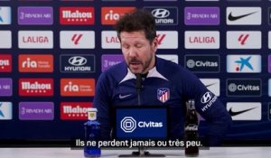 Atlético - Simeone : "Ne pas jouer le Real Madrid en pensant au titre"